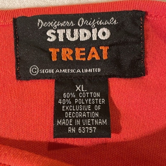 NWT Halloween 🎃 Boo! Ladies Shirt, XL, Orange, Cotton/Poly, Ghost Boo - black - Picture 10 of 15